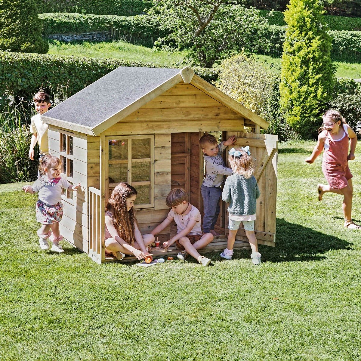 Rebo 5FT x 5FT Childrens Wooden Garden Playhouse - Woodpecker